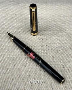 Nice Platinum Kanazawa Haku Leaf Fountain Pen withBox, Goldfish, 18K Gold Nib Fine
