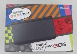 Nintendo New 3DS Black with Box Chager Pen SD Card Manual Japanese Only