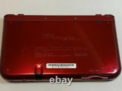Nintendo New 3DS LL XL Console Metallic Red withbox Stylus Pen Charger NTSC-J
