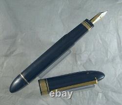 Omas 360 Magnum Fountain Pen, Jet Black, Gt, 18k M Nib, Exc+, Worn Box, Italy