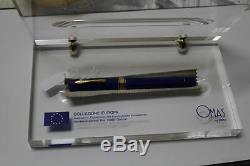 Omas Collezionne Europa 18K Gold Fine Pt Fountain Pen Limited Edition New In Box