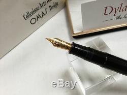 Omas Milord black and gold fountain pen NEW + box