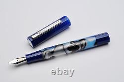 Opus 88 FLOW Fountain Pen in Blue 2.3mm Stub Nib NEW in Original Box