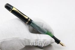 PELIKAN 100N DRP-Fountain Pen-GREY MARBLE CELLULOID-14K GOLD NIB-1940-NEW In BOX