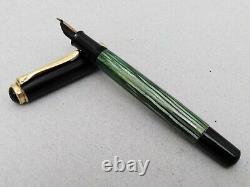PELIKAN 400 Fountain Pen Gold EF 14k Flex Nib Vintage in Box and Paper Rare