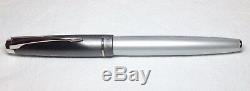 Parker 100 Opal Silver ST Fountain Pen Medium Nib New In Box Product 49766