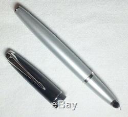Parker 100 Opal Silver ST Fountain Pen Medium Nib New In Box Product 49766