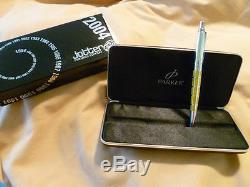 Parker 50Th Premier Edition Safforn Yellow Sterling Silver Ballpoint Pen In Box