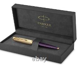 Parker 51 Ballpoint Pen Plum & Gold New In Original Box 2123518