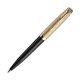 Parker 51 Ballpoint Pen In Black With Gold Trim New In Original Box 2123513