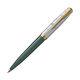 Parker 51 Premium Ballpoint Pen In Forest Green With Gold Trim New In Box