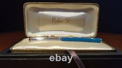Parker 51 Special Edition 2002 Vista Blue Fine Pt. Fountain Pen New with Box