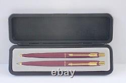Parker Classic Burgundy & Gold Ballpoint Pen / New In Box / Made In USA / 68032