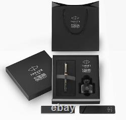 Parker Duofold 135th Anniversary Black & Gold Fountain Pen New In Box Sealed