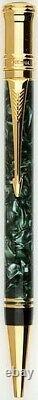 Parker Duofold Ballpoint Pen Marble Green New In Box Made In Usa