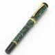 Parker Duofold Fountain Pen Marble Green 18kt Gold Med Pt New In Box