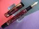 Parker Duofold Fountain Pen Marble Maroon 18kt Gold Fine Pt New In Box