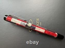 Parker Duofold Special Edition Red Mosaic PT Rollerball Pen Boxed UK