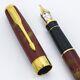 Parker Sonnet Chinese Lacquer Red Fountain Pen 18kt Gold Medium Pt New In Box