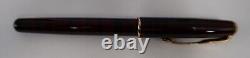 Parker Sonnet Fountain Pen Deep Red Lacquer Stripes & Gold Medium Pt New In Box