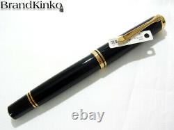 Pelikan Fountain pen SOUVERAN M1000 Black 18k nib F withbox New Free Ship