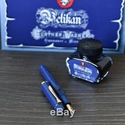 Pelikan M120 Special Edition Iconic Blue Fountain Pen + Ink Bottle Box Set