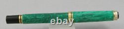 Pelikan M320 Jade Green & Gold Fountain Pen 2007 Mint in Box 14kt Fine Nib