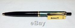 Pelikan Souveran K400 Ball Pen Green & Black Gold Trim New in Box Product