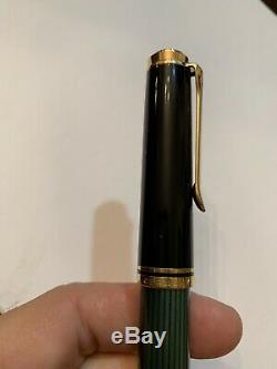 Pelikan Souveran M-800 Green 18k Gold, F Nib, Original Box & Docs