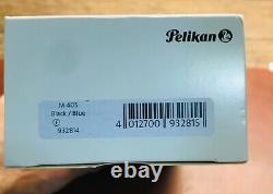 Pelikan Souverän M405 Fountain Pen with Gift Box, Fine Nib, Black/Blue