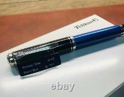 Pelikan Souverän M405 Fountain Pen with Gift Box, Fine Nib, Black/Blue