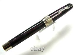 Pineider Arco Violet Fountain Pen 14k Medium Nib New- Box