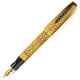Pineider Psycho Yellow Gold Fountain Pen 14k Gold Medium Nib New- Sealed Box