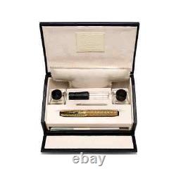 Pineider Psycho Yellow Gold Fountain pen 14k Gold Medium Nib New- Sealed box