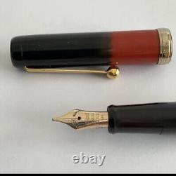 (RARE) OHASHIDO Fountain Pen Urushi Black × Red 14K Nib no box Excellent