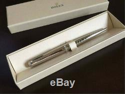 ROLEX Watch Official Novelty Ballpoint Pen Silver twist type wz box VIP Rare