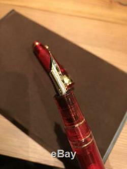 Rare Limited sailor Pro gear realo Ruby Red fountain pen nib 21K F/s set box JP