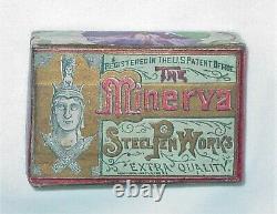 Rare New & Sealed 1889 Antique Minerva Steel Pen Works Box Indianapolis, In