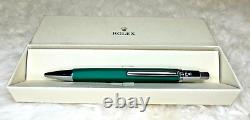 Rolex Caran d'Ache Green Novelty VIP Ball Point Pen Blue Ink New In Box Rare