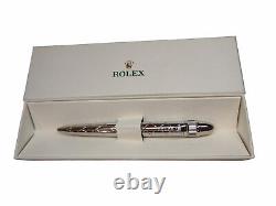 Rolex Limited Swiss Twist Ballpoint Pen Silver New with Box Rare VIP GWP