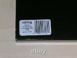 Rotring 600 Newton fountain pen and card holder, m nib, stainless finish, boxed