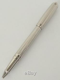 S. T. Dupont D Line Blazon Rollerball Pen, Palladium, # 412671, New In Box
