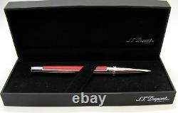 S. T. Dupont Defi Ballpoint Pen, Red With Palladium Accents, 405703, New In Box