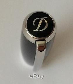 S. T. Dupont Elysee Ball Point Pen, Black Lacquer & Palladium, 415674, New In Box