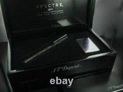 S. T. Dupont James Bond Spectre 007 Black PVD Roller Ball Pen, 142034, New In Box