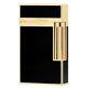 S. T. Dupont Lighter Ligne 2 Black Lacquer & Gold 016884 Gift Boxed