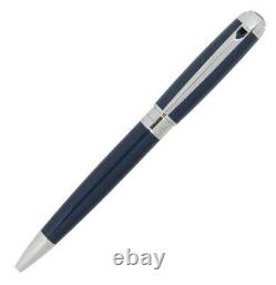 S. T. Dupont Line D Blue Guilloche Ballpoint Pen, Medium, 415104M, New In Box