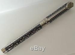 S. T. Dupont White Knight Rollerball Pen, Premium Edition # 142030, New In Box