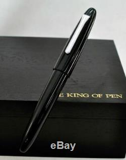 SAILOR King of Pens (KOP) 1911 Ebonite Fountain Pen Black Silver with Wooden Box