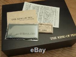 Sailor King of Pen (KOP) BK Ebonite Medium nib 21K & Wooden box 11-7002-420